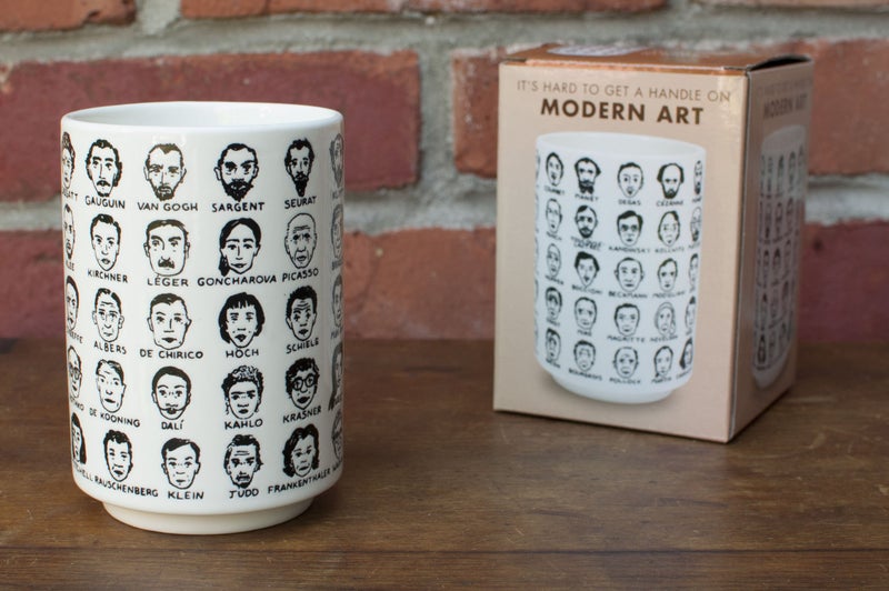 The Unemployed Philosophers Guild It's Hard to Get a Handle on Modern Art - Porcelain Tea Cup Featuring 65 Artists - Image 2